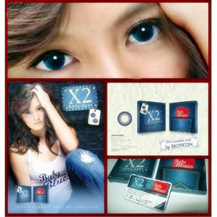 Softlens X2 Baby Blues Eyes Denim Shade Edition - Soflen Exoticon blue jeans