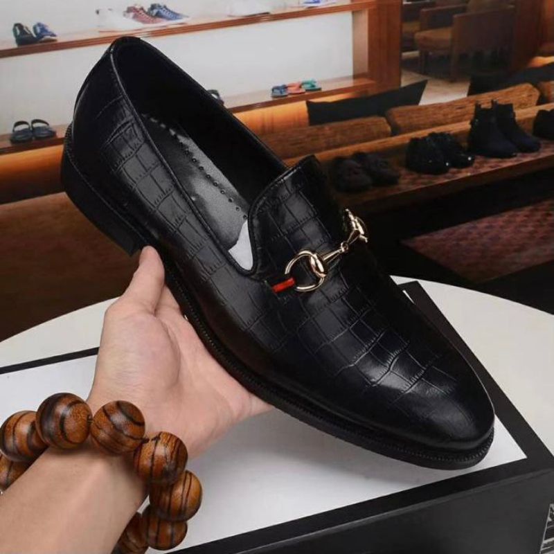 SEPATU PANTOFEL PORMAL PRIA GUCCI LEADER KROCO MIRROR