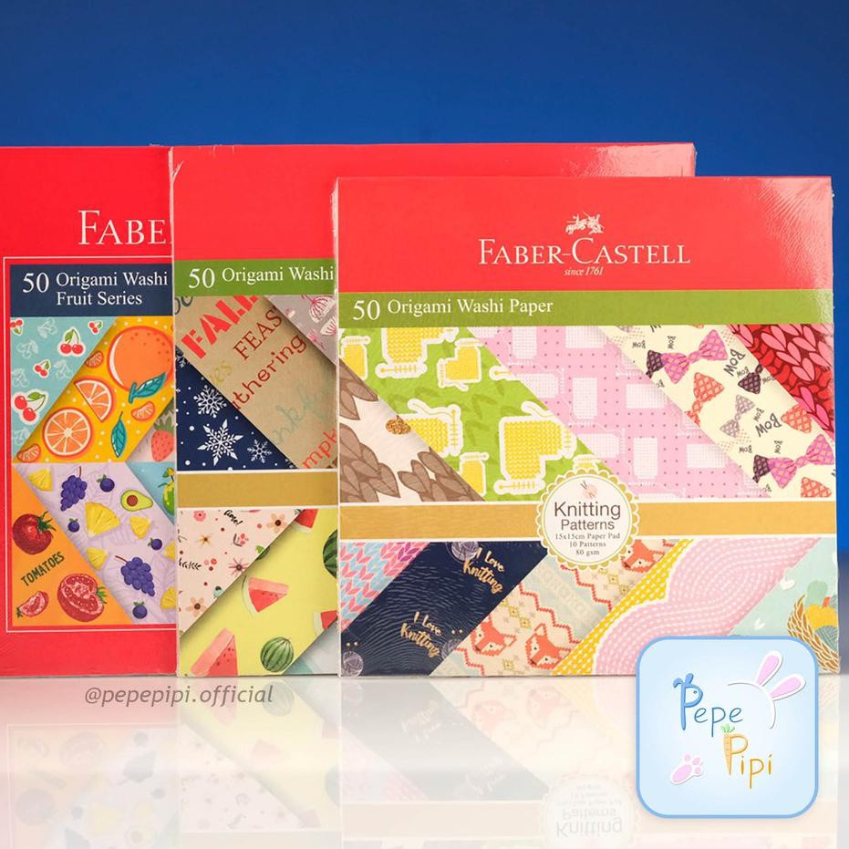 

Diminati- Washi paper Faber Castell Kertas Warna Lipat Origami 16 x 16 dan 15 x 15 Motif Fruit Seaso