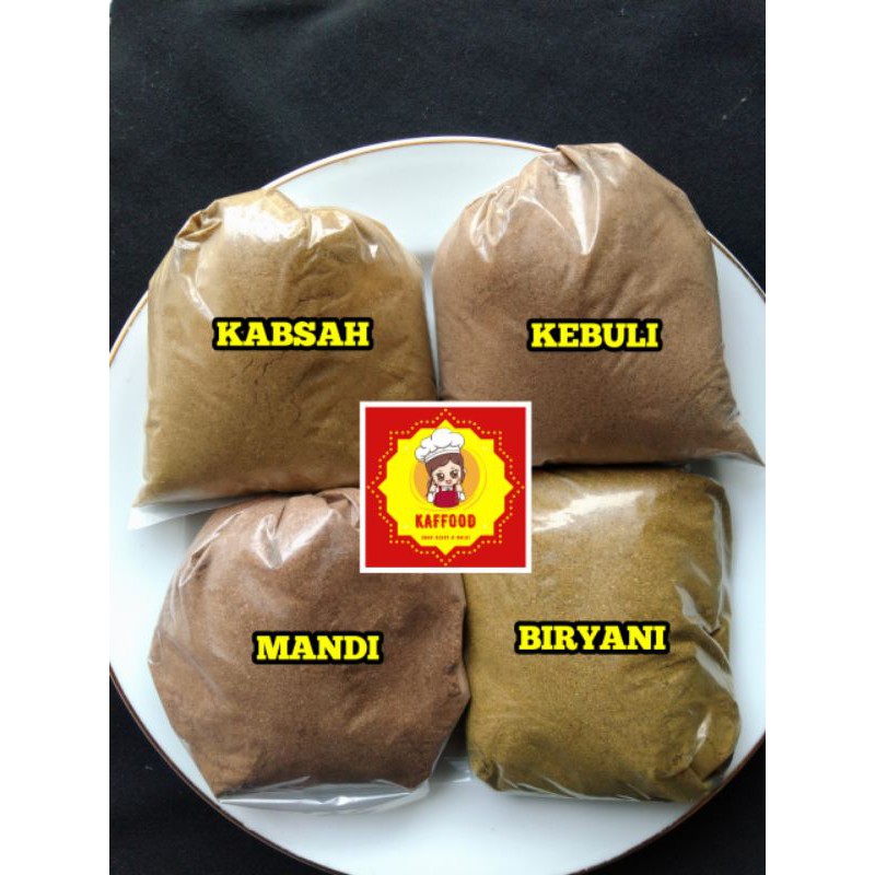 

Bumbu Nasi Kebuli/Biryani/Kabsah/Mandi 25gr untuk 1kg Basmati