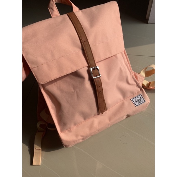 Preloved Herschel City Mid 14L Backpack - Brown Pink