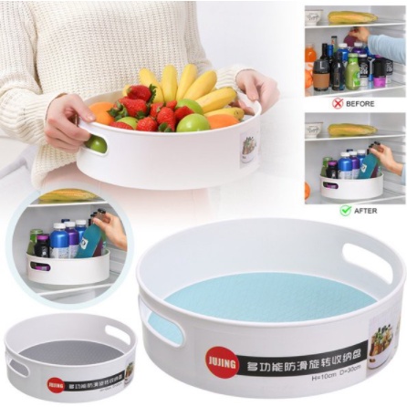 Rak Wadah Putar 360 Kosmetik Tempat Bumbu Buah Serbaguna Rak Dapur