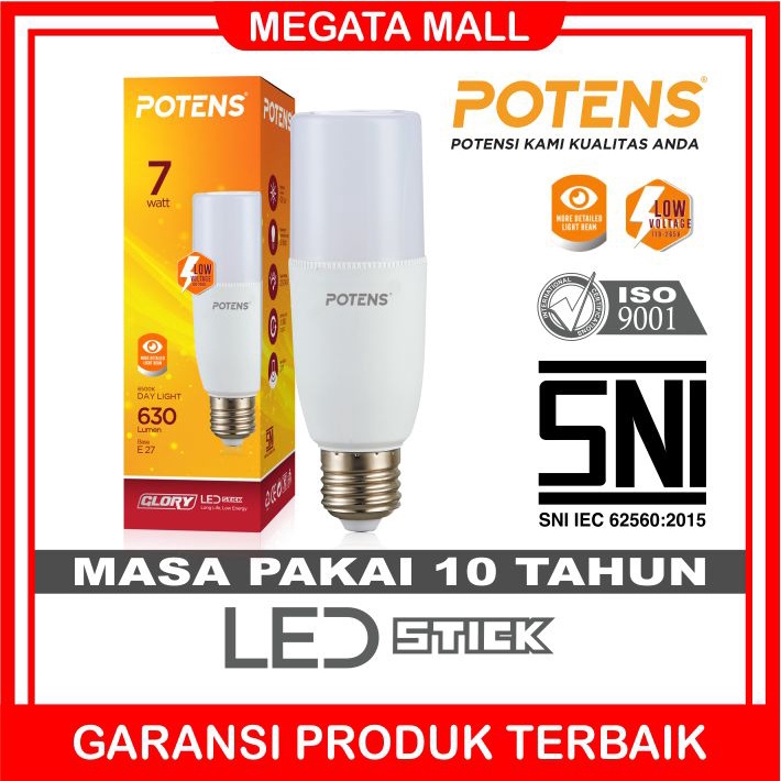 ♫ Megata ♫ A147 Potens Lampu LED Stick 6500K Garansi Import