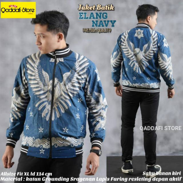 Jaket Bomber Batik