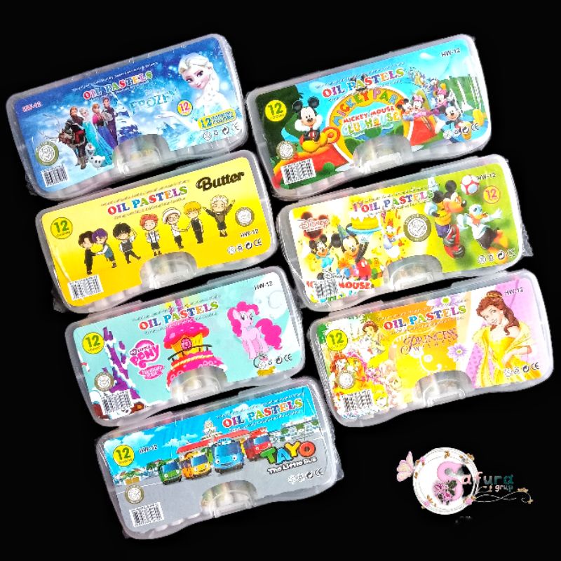 

CRAYON WARNA / OIL PASTEL MELUKIS / KRAYON ISI 12 / MEWARNAI LUKISAN