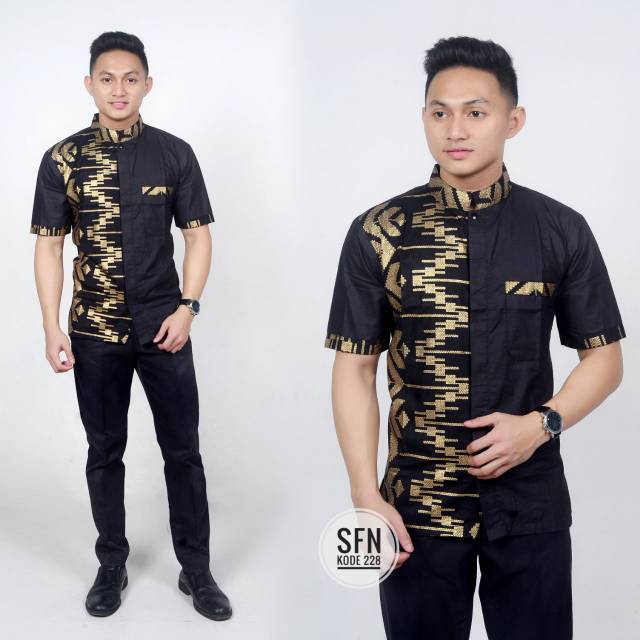 KEMEJA HEM BATIK KOMBINASI MODERN