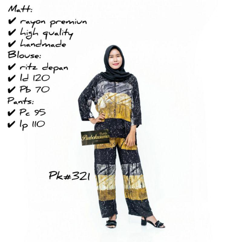 CP Set Sibori/CP Set Rayon/CP Sibori/CP Rayon Premium/One Set/Batik Purbokusumo