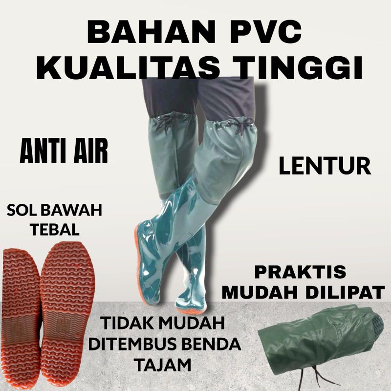 SEPATU BOOT KARET PETANI SAWAH SEPATU BOOT PANJANG SEPATU SAWAH ANTI KEONG