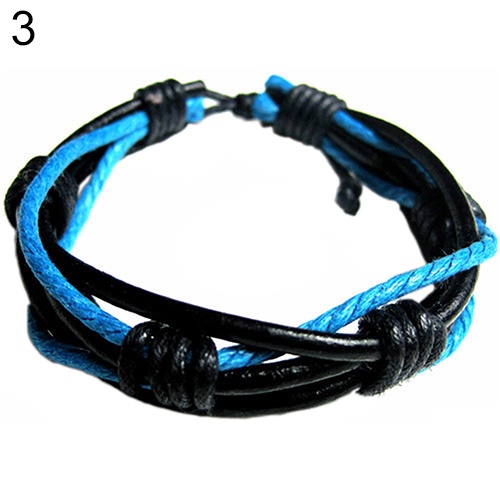 Hu Hu Hu Hu Hu Alat Bantu Pasang Kacamata♡ Gelang Multilayer Bahan Kulit Imitasi Untuk Pria Dan Wanita