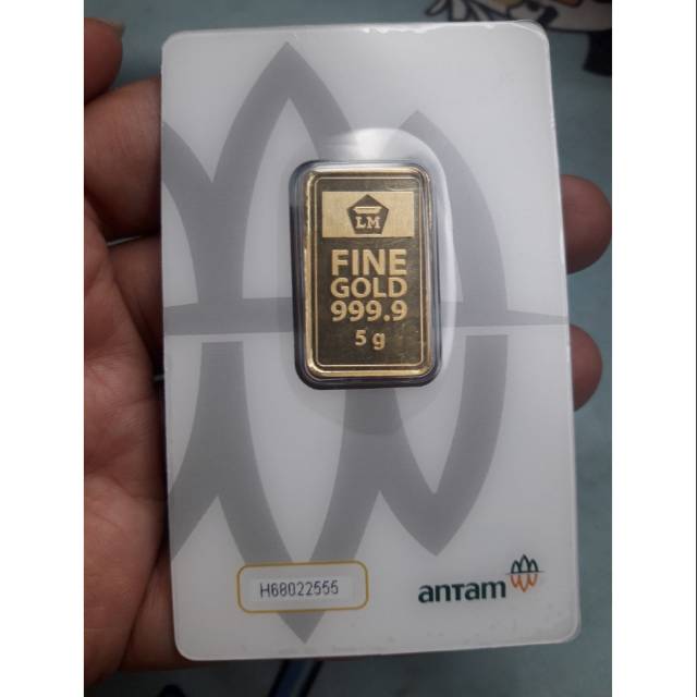 Emas Antam 5 gram Logam Mulia Cetakan 2019 New