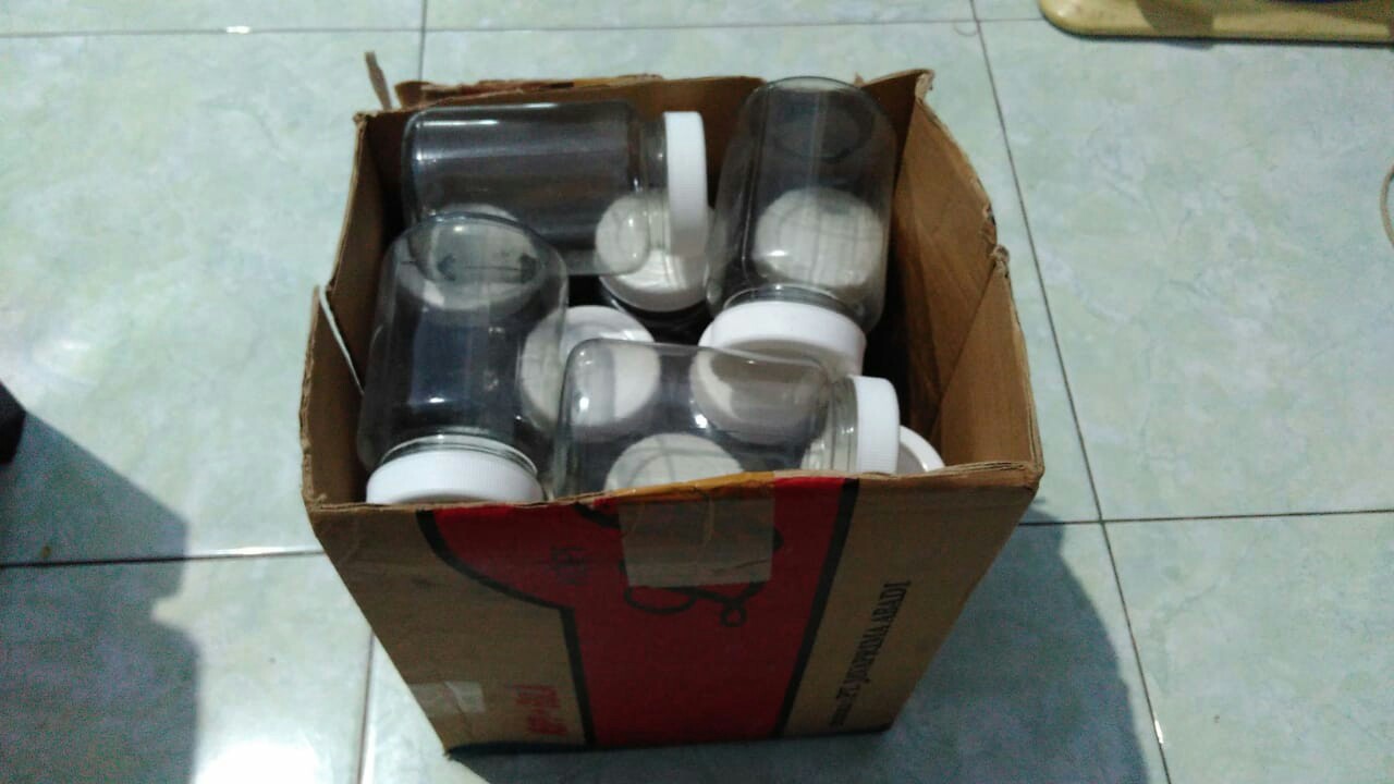 10 Botol Toples 300ml Bumbu Bubuk Sambal Plastik