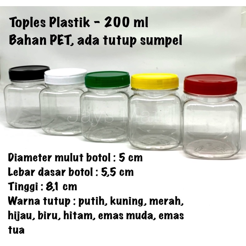 Botol Sambal / Toples Bumbu / Toples Sambal 200ml