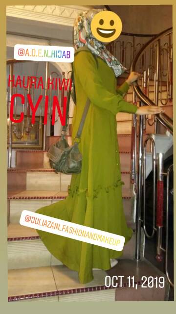 Gamis Haura set kiwi ready by Aden hijab Riject / Grade C