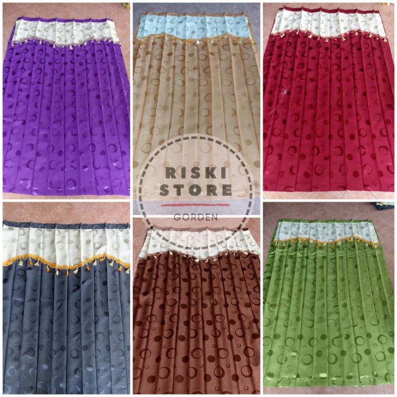 gorden embos poni kombinasi kawat s gorden ayu Ting Ting gorden jendela pendek gorden pintu kamar