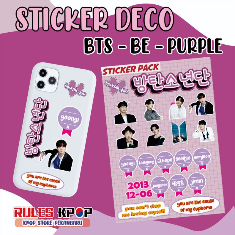 (Bisa COD) STICKER DECO BTS BUTTER STICKER PACK BTS BE STICKER BTS I PURPLE YOU STICKER CUTTING BTS 