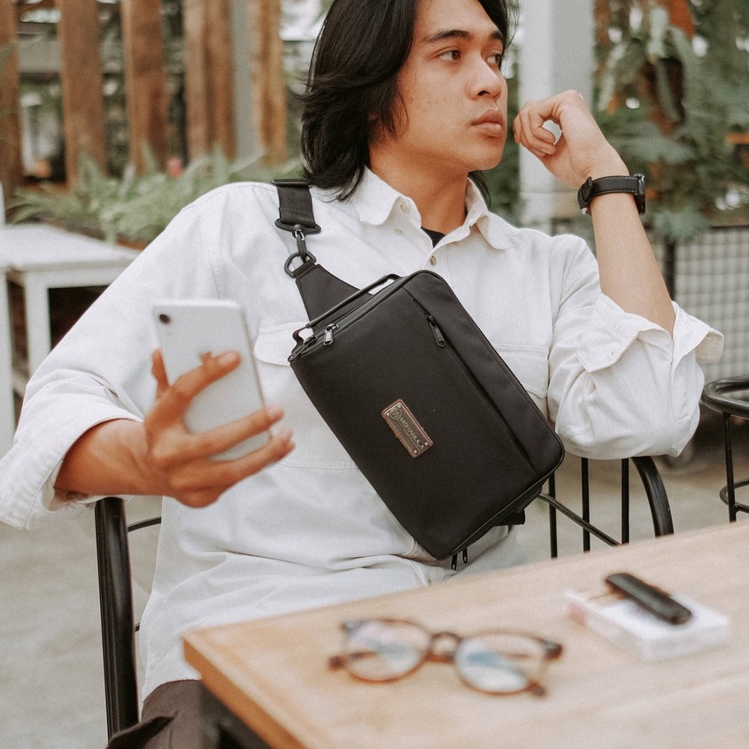 Waistbag Pria Wanita Waterproof Original Bahan Premium Bimo - Eclipse B-Series Mokamula