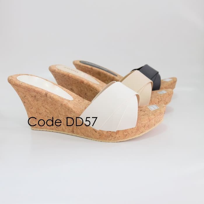 SANDAL WEDGES JEPIT HITAM WANITA SENDAL MODEL CARVIL YONGKY HOMYPED NEVADA KICKERS FLADEO HAK KEREN
