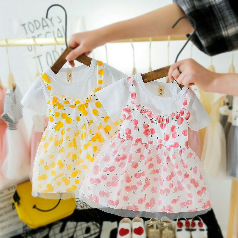 BABY DRESS IMPOR MOTIF BUAH