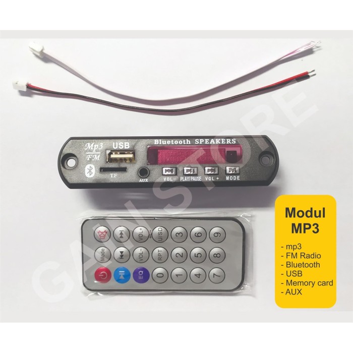 Modul Kit MP3 USB Bluetooth FM untuk Ampli Amplifier