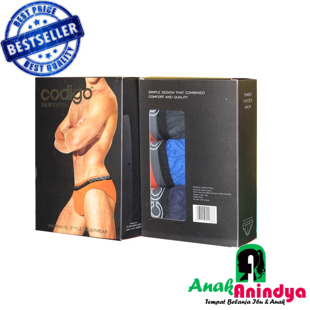 3 PCS CD PRIA CODIGO | CELANA DALAM COWOK | CELANA DALAM PRIA DEWASA