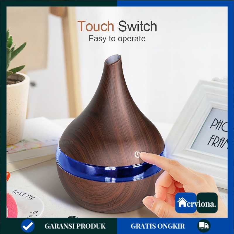 pengharum ruangan otomatis Elektrik Air Humidifier Ultrasonic Wood Grain Aromaterapi Elektronik
