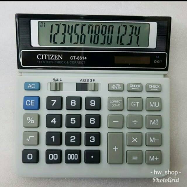 

KALKULATOR/CALCULATOR CITIZEN 14DIGIT/ANGKA/CHECK & CORRECT/REAL PICTURE