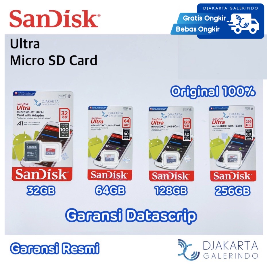 Memory Card Micro SD Card External 32GB / 64GB / 128GB / 256GB - Original