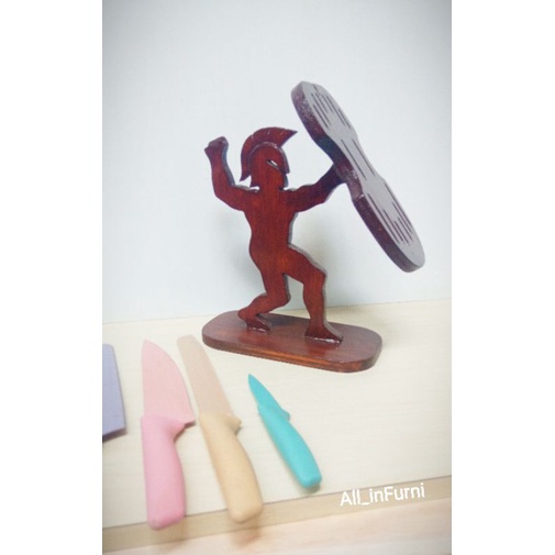 Tempat Pisau Kayu/ Tempat Pisau Dapur/ Wadah Pisau Dapur Unik