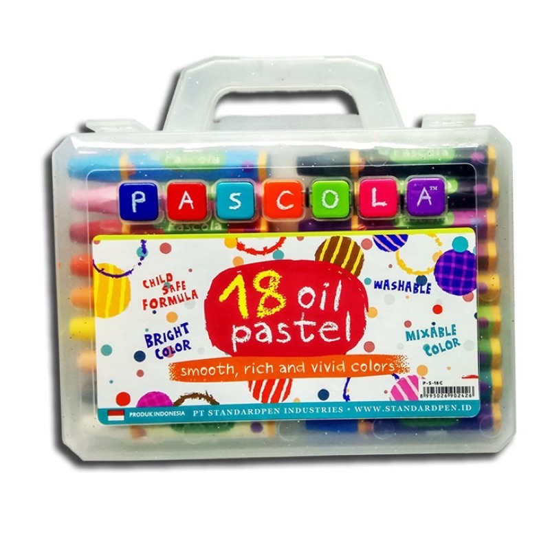 

Crayon Oil Pastel Pascola 18 warna ( 1 set )