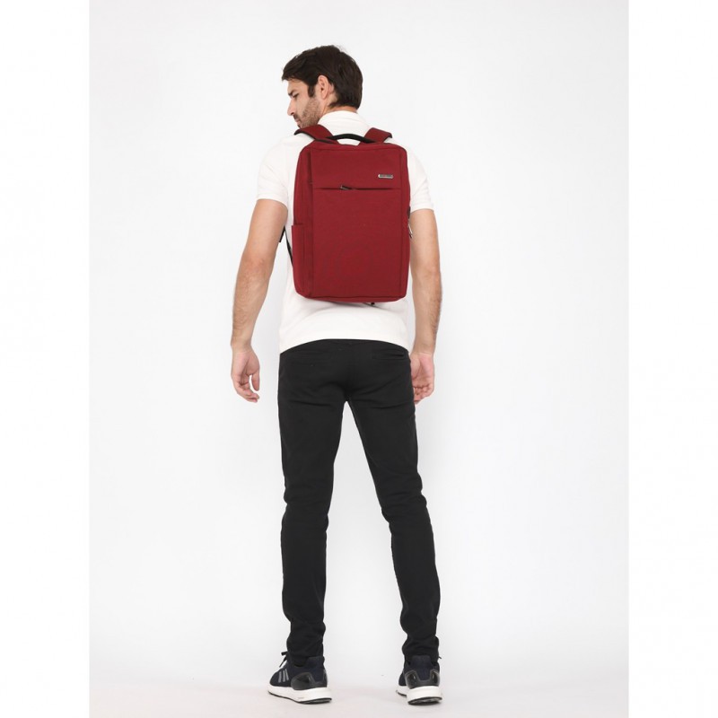 Tas Punggung Pria - Tas Laptop - Polo summer Backpack Locko Original - Maroon