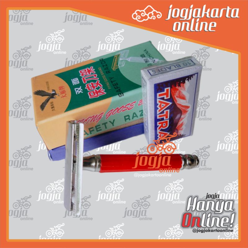 Jual Tatra + Safety Razor Flying Goose Alat Cukur Kumis Jadul Bonus ...