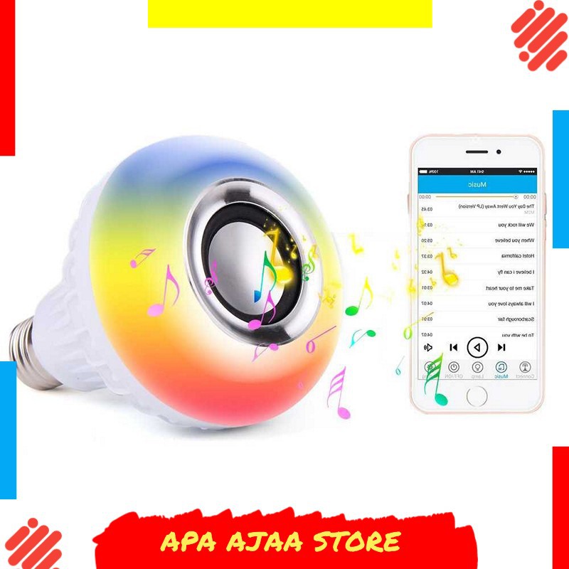 Terlariss !! GITEX LED RGB E27 12W dengan Bluetooth Speaker - GBKOF