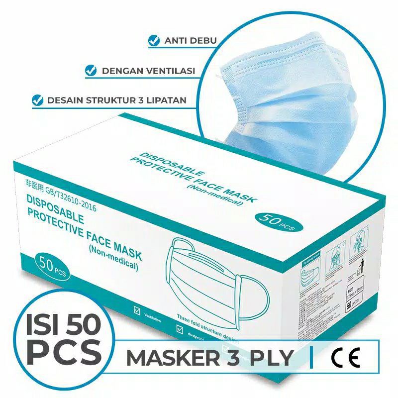 Masker medis/surgical face mask 3 ply