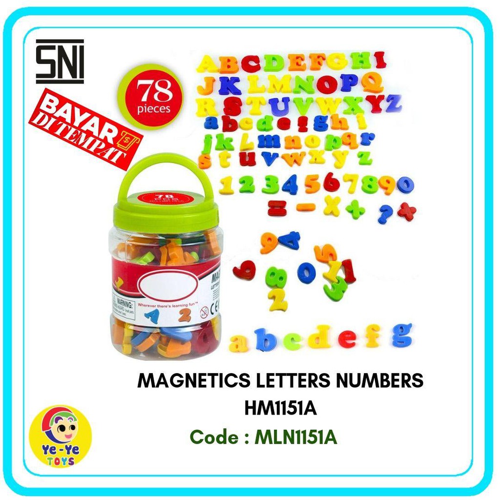 FIRST CLASSROOM Magnetic Letters and Numbers - Mainan Puzzle Huruf