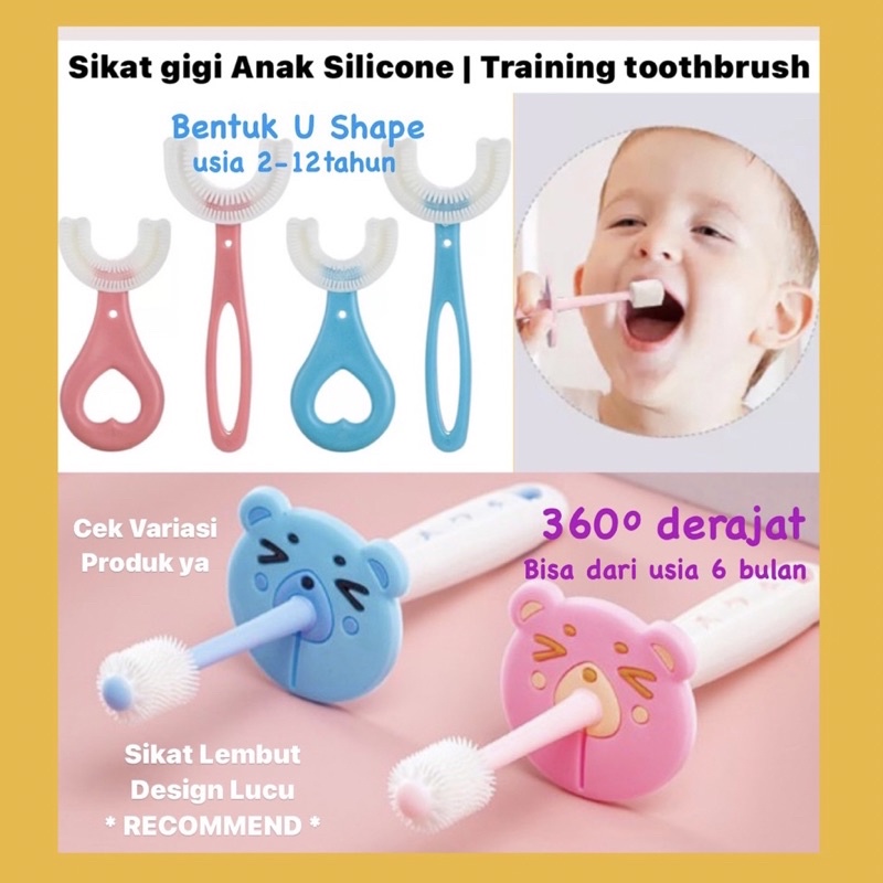 SIKAT GIGI ANAK 360do 360 derajat Sikat Gigi Anak Bentuk U shape Toothbrush Training EdukasiPerawatan Gigi Odol Anak