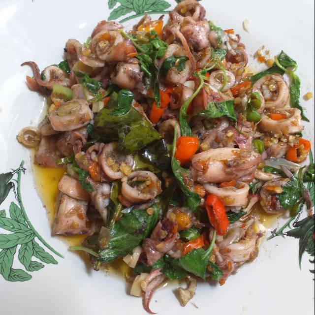 

Cumi pedas, cumi kemangi, cumi rawit