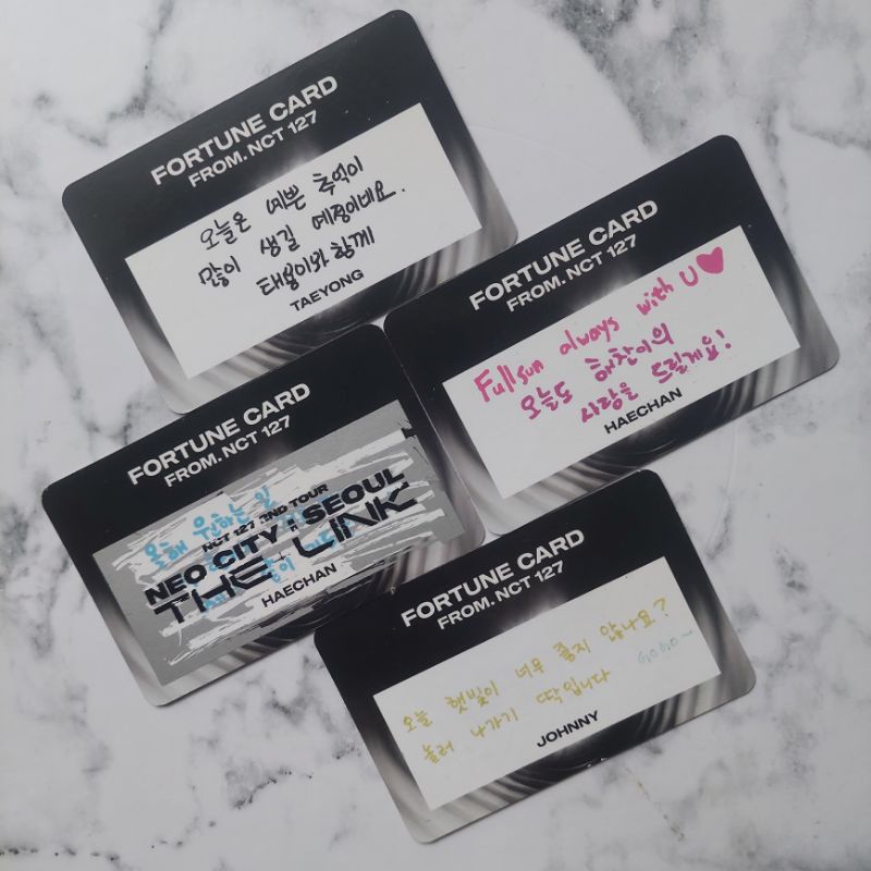 Fortune card taeyong haechan johnny the link nct 127 message sale official and good conditions album