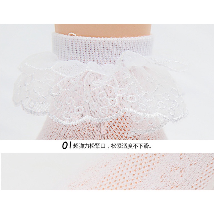 KK-23 lace lolita socks kaos kaki renda pendek dewasa korea jepang