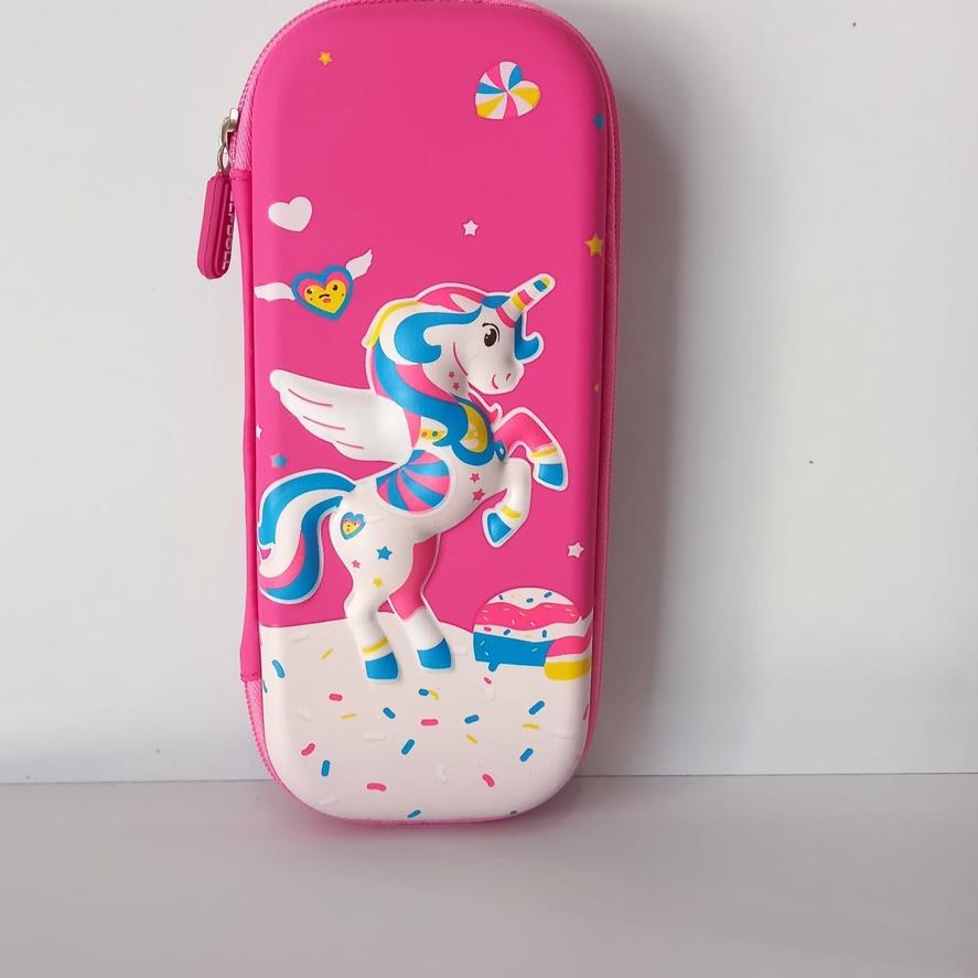 

Tempat pensil kotak pensil 3D unicorn timbul bahan EVA untuk anak import kado anak perempuan .,