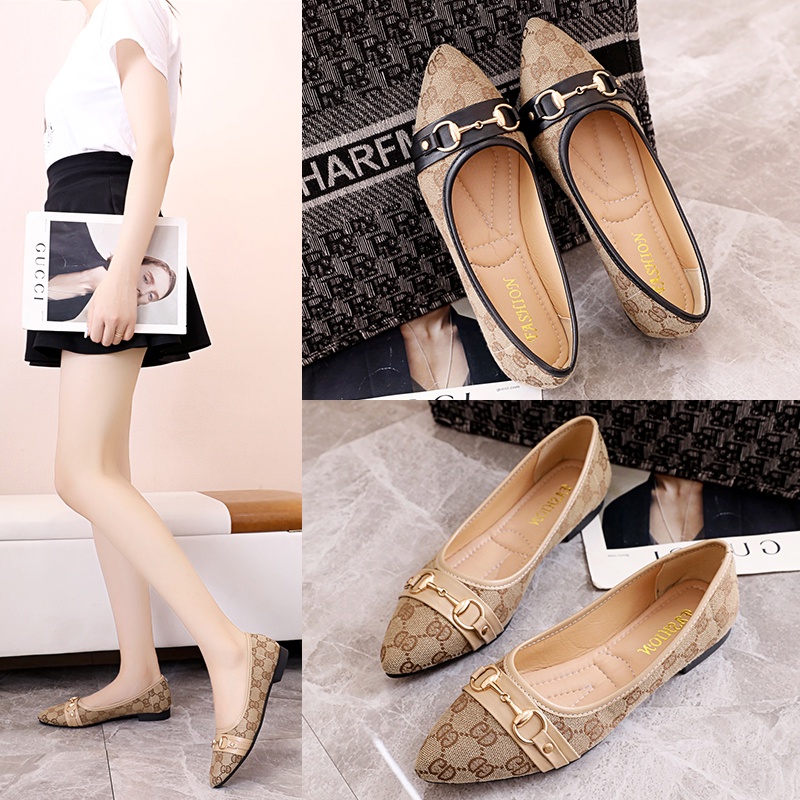 aid 0138, sepatu wanita import fashion sepatu flat slip on cantik dan terpopular terkiniian