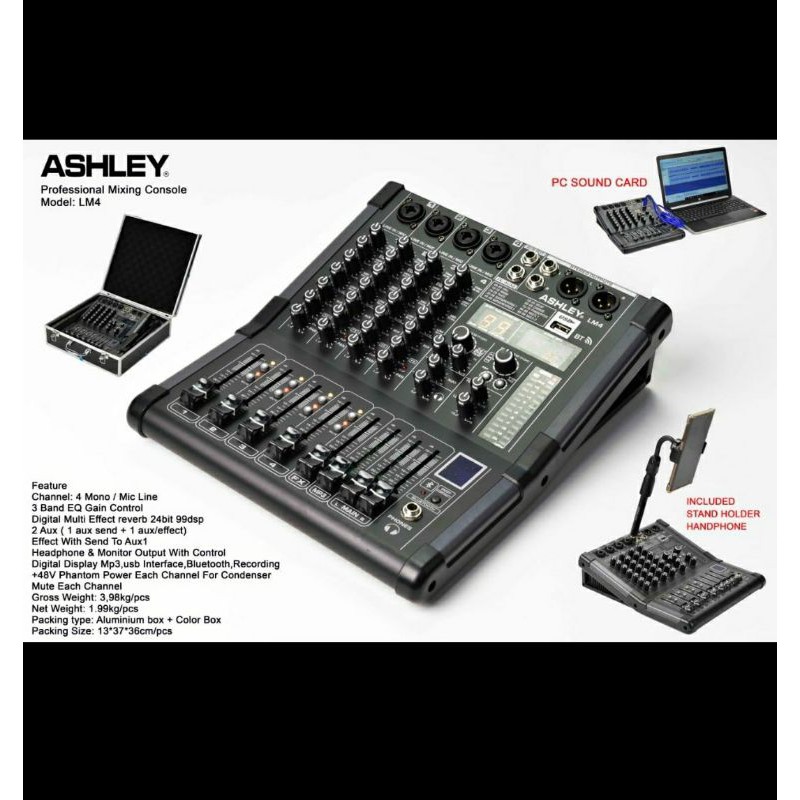 Mixer Audio ASHLEY lm4/lm 4 4CH SOUNDCARD ORIGINAL