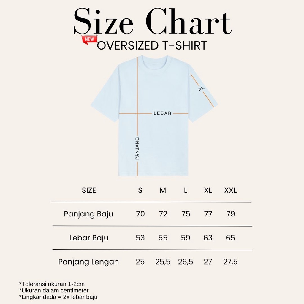 [Wrestlerstudio] Kaos Polos OVERSIZE Unisex Premium Cotton Combed 24s - Oversize Series