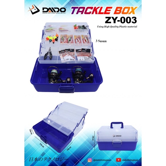 tackle box daido zy 003 tempat peralatan pancing