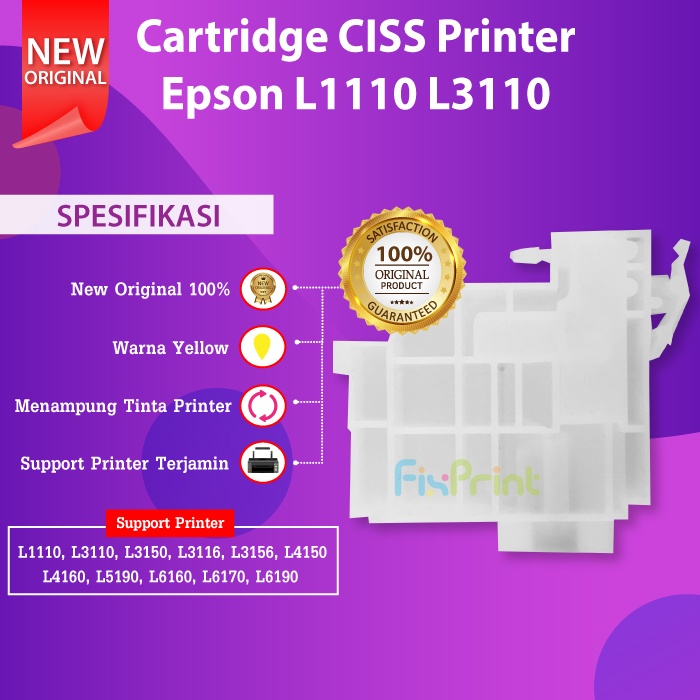 Ink Cartridge CISS Epson L1110 L3110 Katrid Tinta L3150 L4150 L5190