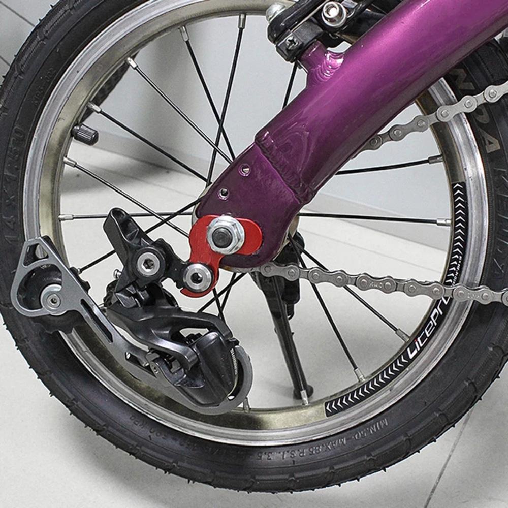 Lanfy Bike Rear Derailleur Hanger Paduan Aluminium Tahan Lama Sepeda Lipat Satu Kecepatan Dimodifikasi