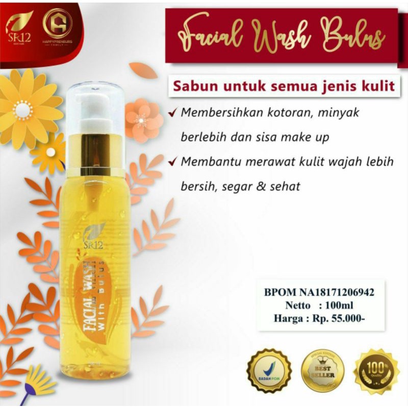 FACIAL WASH BULUS SR12 / FACIAL WASH BPOM / FACIAL WASH HERBAL / FACIAL WASH EXTRA MINYAK BULUS