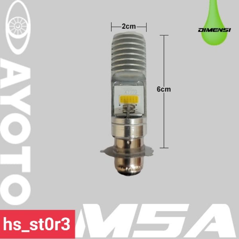 Lampu Motor Depan Led AYOTO M5A AC/DC Watt 10 Piringan Kaki 3-1