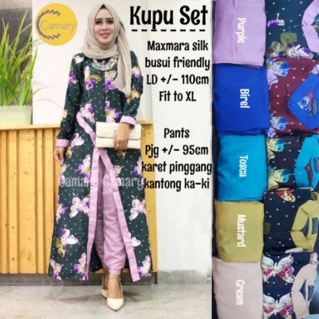 Kupu set - maxmara - setelan celana - setelan tunik