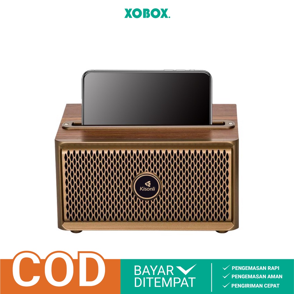 Speaker Bluetooth Kisonli Bahan Kayu Model Klasik G1 - XOBOX