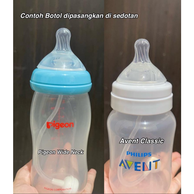 Straw Drink Wideneck/Sedotan Botol Pigeon Wideneck Avent Classic/Sedotan Pengganti Dot